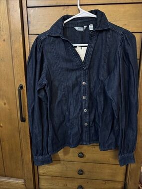 b. young Dark Denim Button-Up Shirt